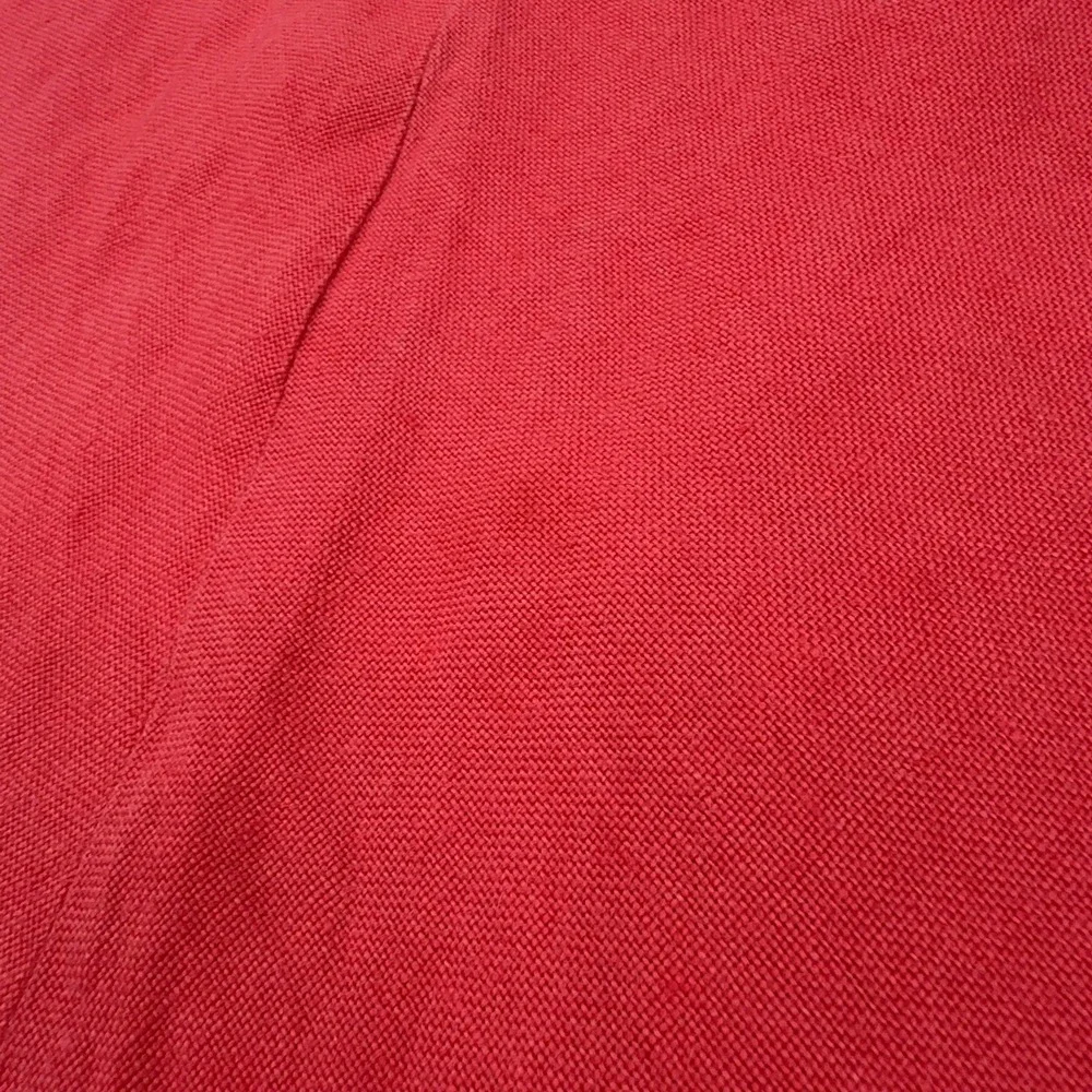 Talbots Skirt Women‎ 16W Red Linen Ruffle Hem Irish Linen A-Line Classic Style